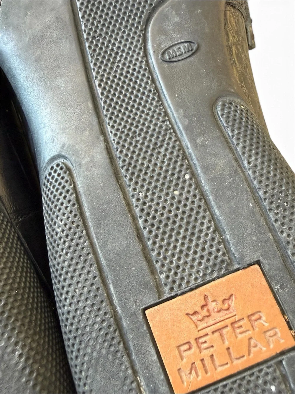 Peter Millar Crown Black Croc-Embossed HorseBit Loafers in Black Leather